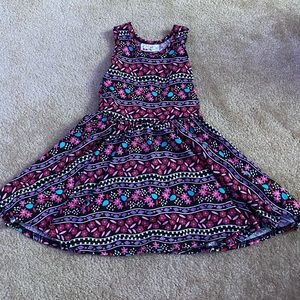 Dot Dot Smile Dress - Black with Flowers